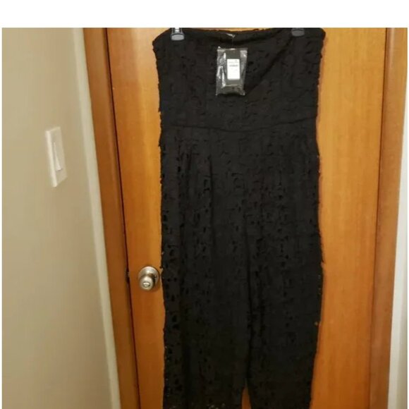Brand New with Tags Black Crochet Jumpsuit - Picture 5 of 7